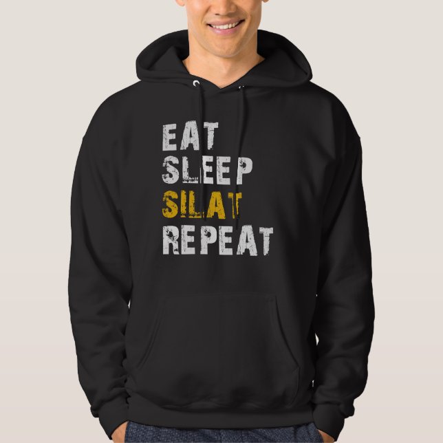 äta sömn Silat Hoodie (Framsida)