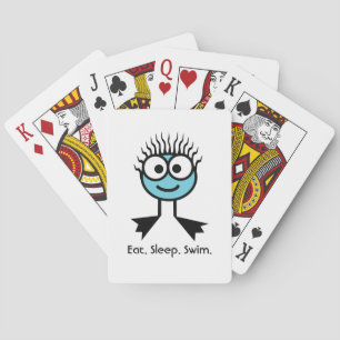 Äta. Sömn. Simma Spel Kort