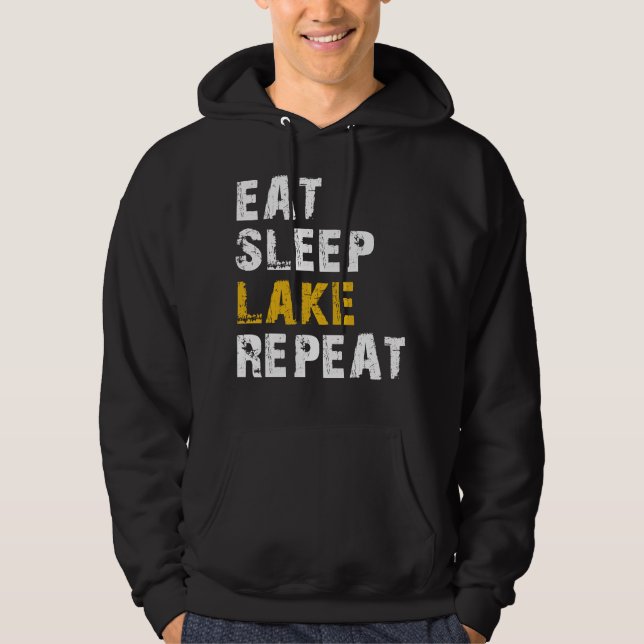 äta sömn sjö hoodie (Framsida)