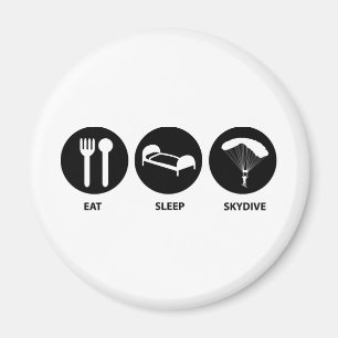 Äta sömn SkyDive Magnet