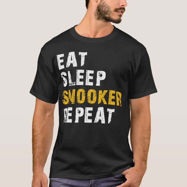 äta sömn Snooker T Shirt (Framsida)