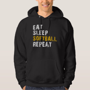 äta sömn Softball Hoodie