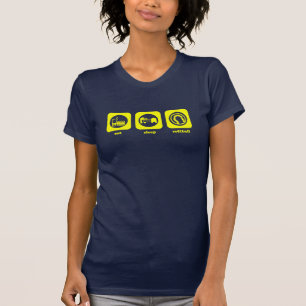 Äta. Sömn. Softball. T-tröja T-shirt