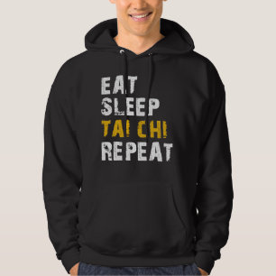 äta sömn Tai chi Hoodie