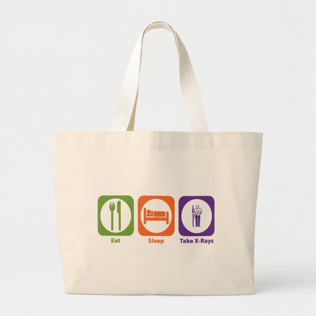 Äta sömn tar röntgar jumbo tygkasse (Framsidan)