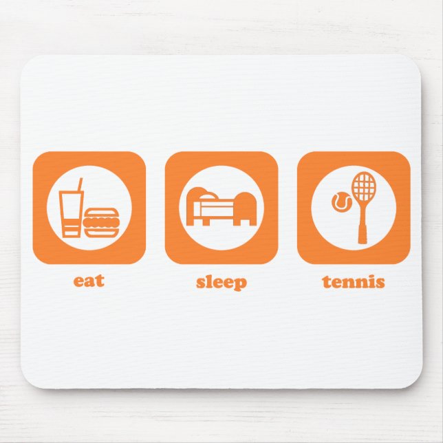 Äta. Sömn. Tennis. Mousepad Musmatta (Framsidan)