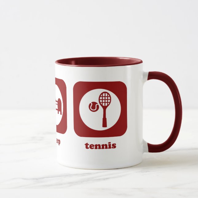 Äta. Sömn. Tennis. Mugg (Höger)