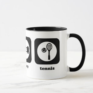 Äta. Sömn. Tennis. Mugg