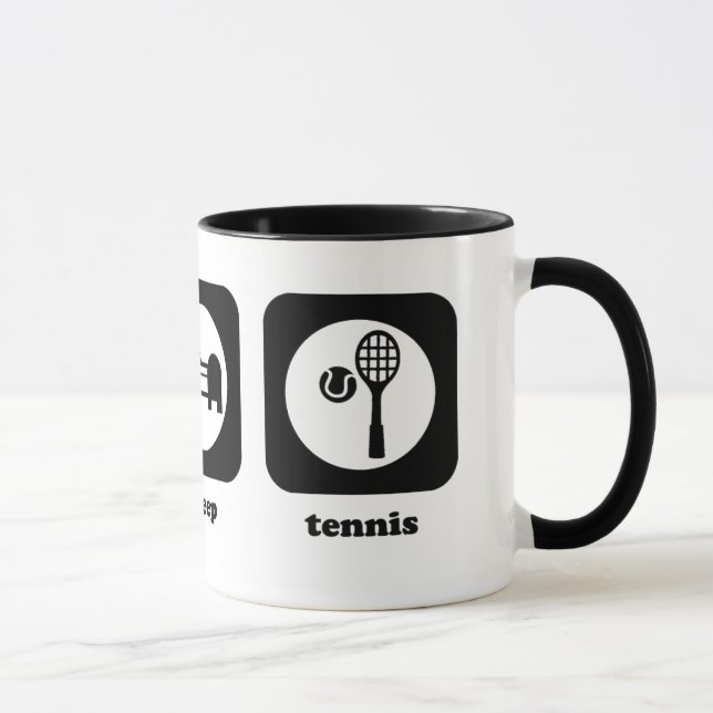 Äta. Sömn. Tennis. Mugg (Höger)
