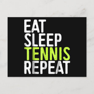 äta sömn tennis upprepa sport spel gåva meddelande vykort