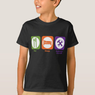 Äta sömn underhåller flygplan tee shirt