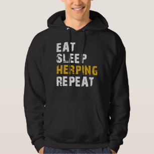 äta sömn Upprepning av Herping Hoodie