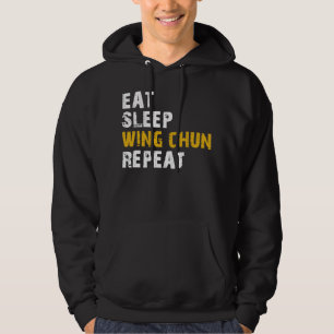 äta sömn vinge chun upprepa hoodie