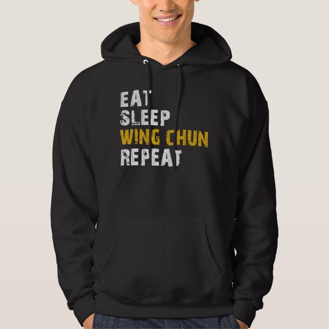 äta sömn vinge chun upprepa hoodie (Framsida)