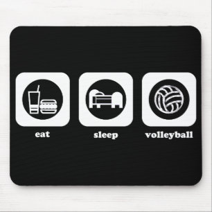 Äta. Sömn. Volleyboll. Mousepad Musmatta