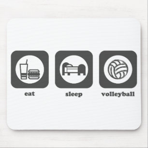 Äta. Sömn. Volleyboll. Mousepad Musmatta