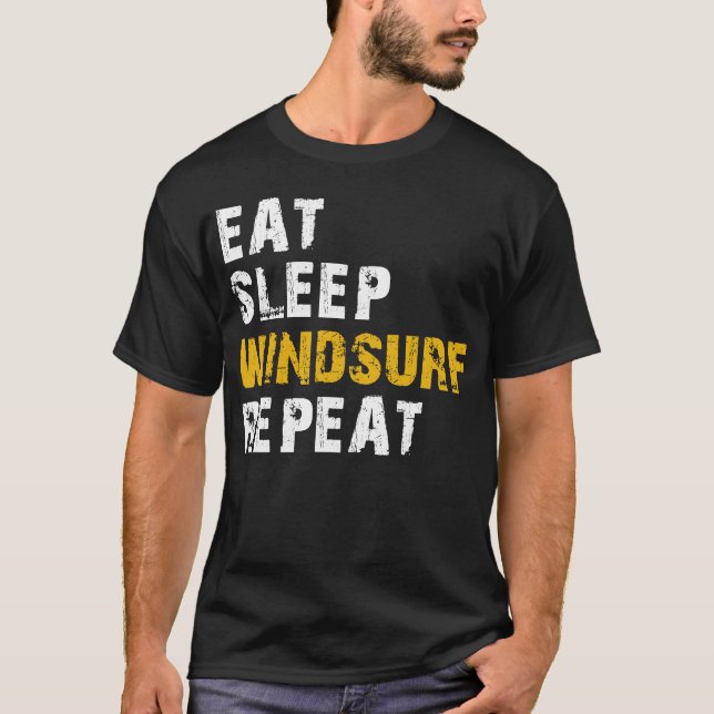 äta sömn Windsurf T Shirt (Framsida)