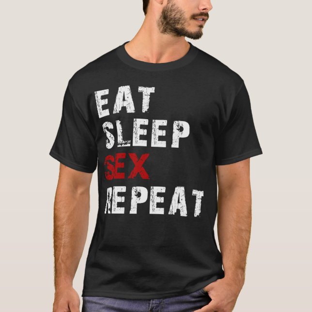 äta sömn x t shirt (Framsida)