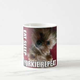 Äta! Sömn! Yorkie! Repetition! :) Kaffemugg