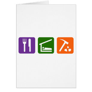 Äta sömnarkeologi hälsningskort