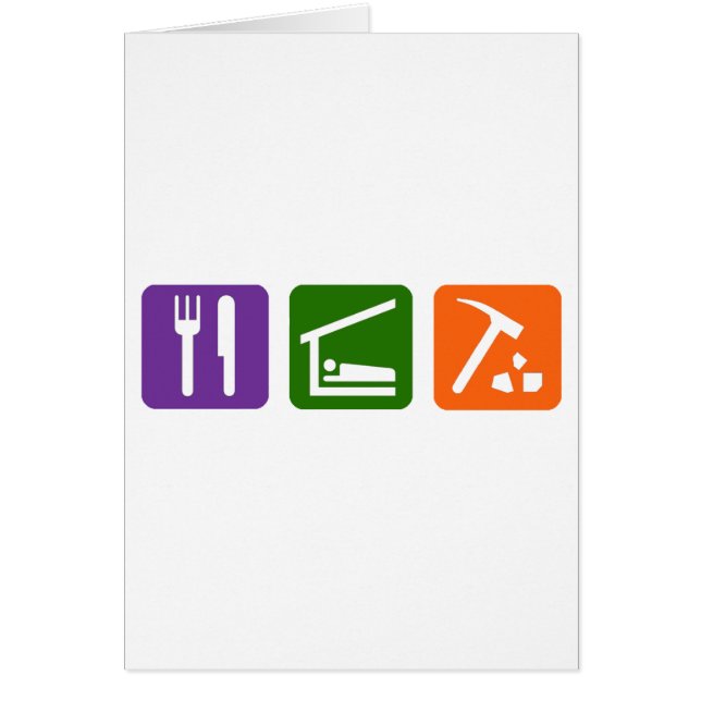 Äta sömnarkeologi hälsningskort (Framsidan)