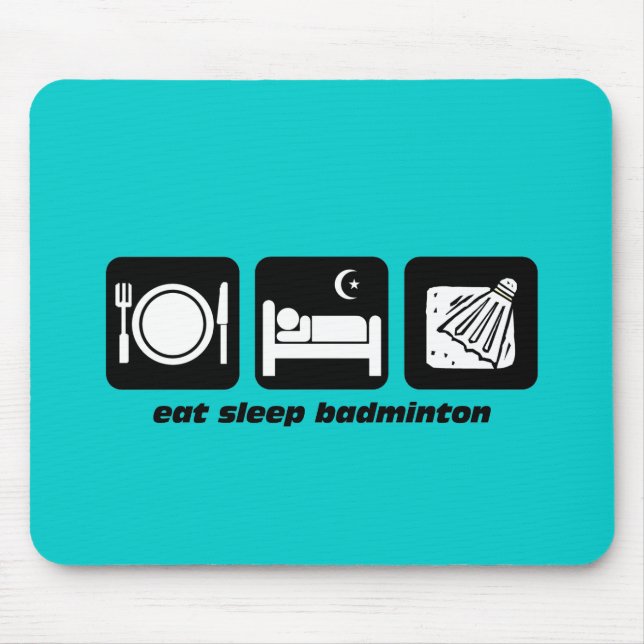 äta sömnbadminton musmatta (Framsidan)