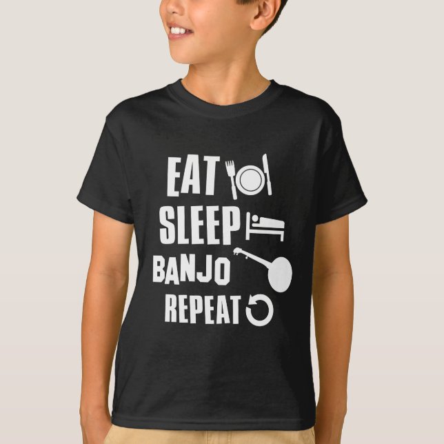 Äta sömnbanjoen t-shirt (Framsida)