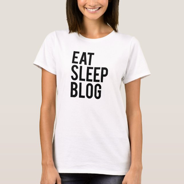 Äta sömnbloggen tee shirt (Framsida)