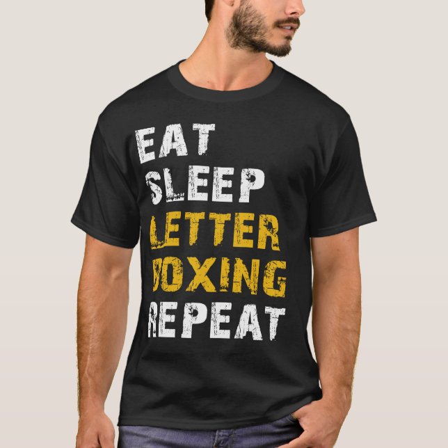 äta sömnbrevlådor t shirt (Framsida)