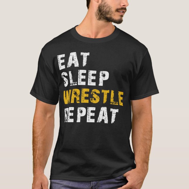 äta sömnbrottning t shirt (Framsida)