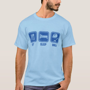 Äta sömnbyggande, slogant-skjorta för byggmäst t shirt