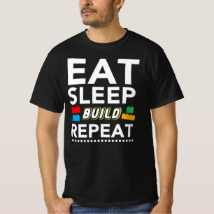 Äta sömnbygganderepetition - t shirt