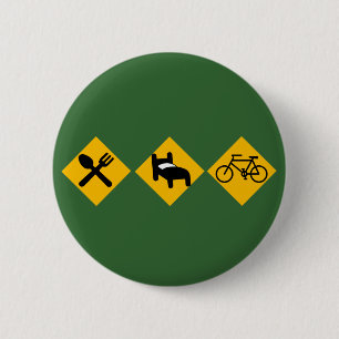 Äta sömncykelvägmärken knapp