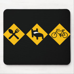 Äta sömncykelvägmärken musmatta