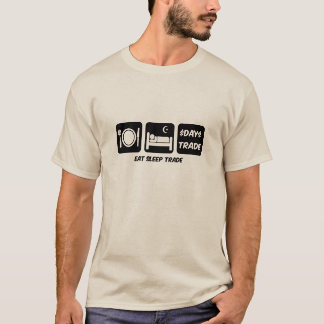 äta sömndagaffärsmannen tee shirt (Framsida)
