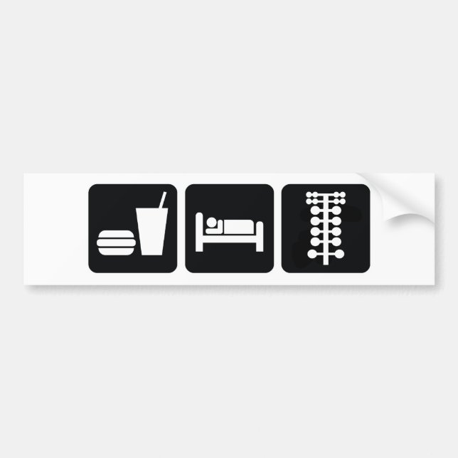 Äta sömndragracet bildekal (Framsidan)