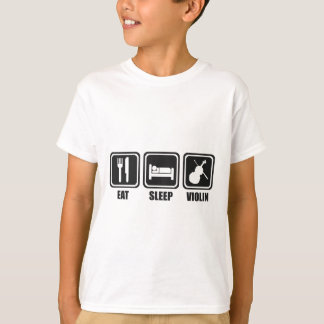 Äta sömnfiolrepetition t-shirt