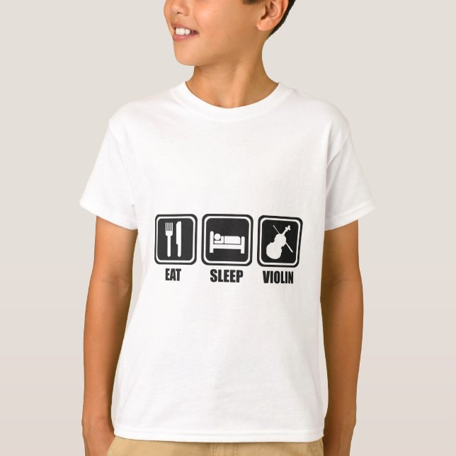 Äta sömnfiolrepetition t-shirt (Framsida)