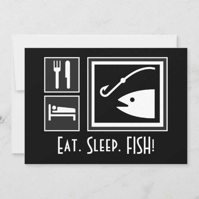 Äta sömnFISKEN! Du är inbjuden på en fiskeresa Inbjudningar (Framsida)