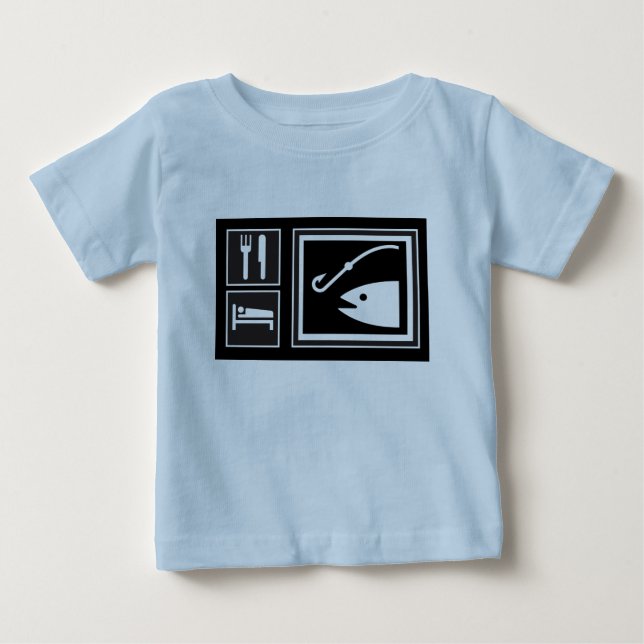 Äta sömnFISKEN! Tee Shirt (Framsida)