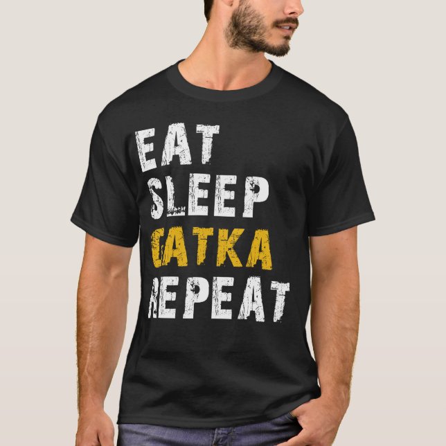 äta sömngatka t shirt (Framsida)