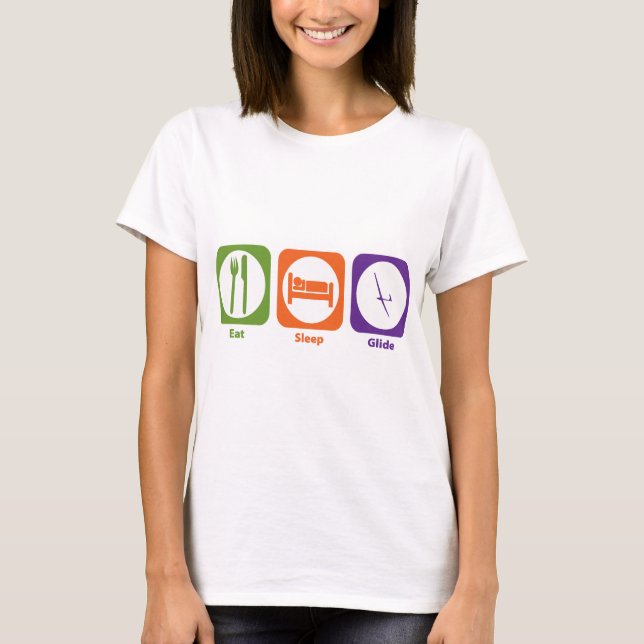 Äta sömnglidljud t shirt (Framsida)