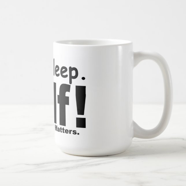 Äta sömnGolf - ingenting annars materier Kaffemugg (Höger)