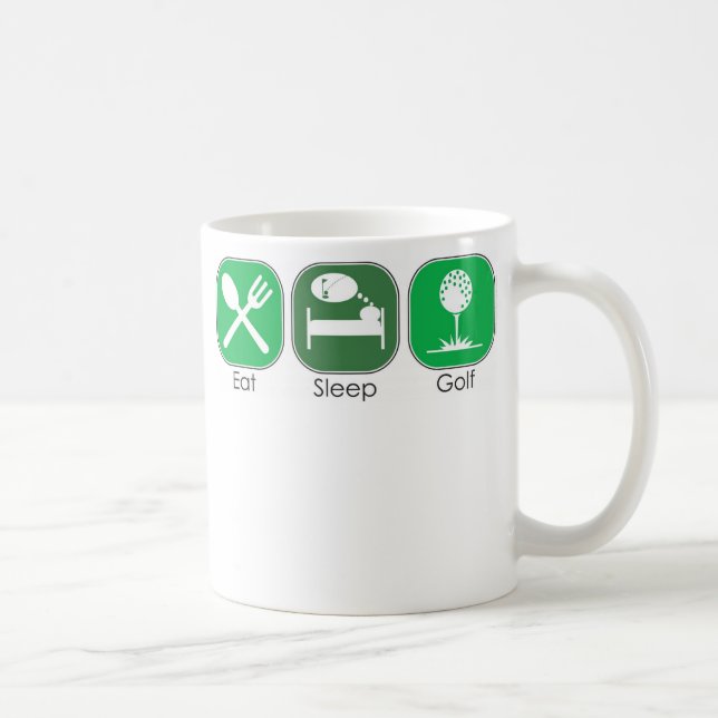 Äta sömnGolf Kaffemugg (Höger)