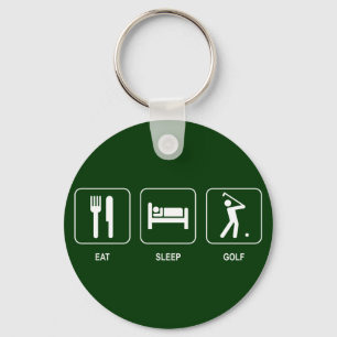 Äta sömnGolf Keychain Nyckelring