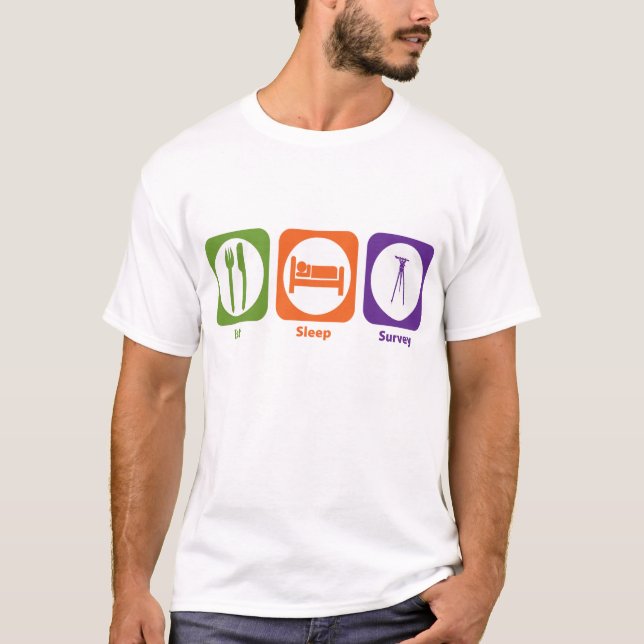 Äta sömngranskningen tee shirt (Framsida)