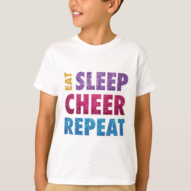 Äta sömnjubelrepetition t-shirt (Framsida)