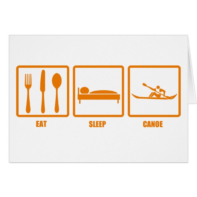 Äta sömnkanoten hälsningskort (Framsidan Horizontal)