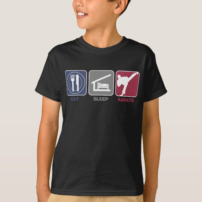 Äta sömnKarate - grabb T-shirt (Framsida)