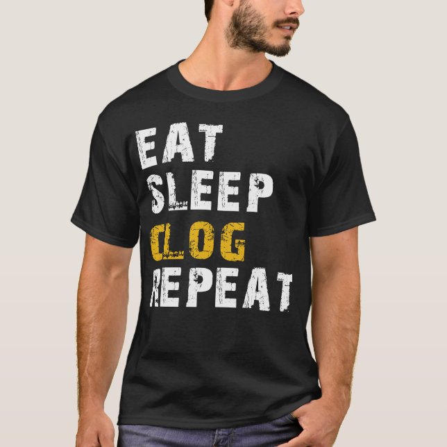 äta sömnklocka t shirt (Framsida)